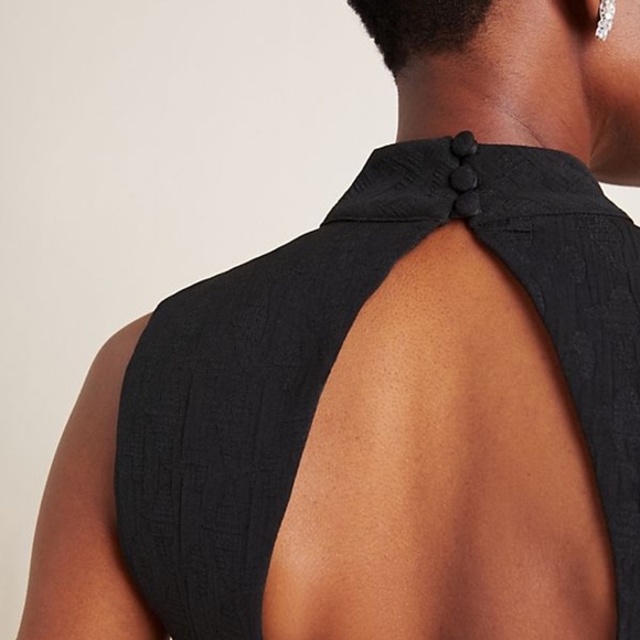 Eva Franco Anthropologie Mock Neck Open Back Knit Jumpsuit stretch knit casual - Picture 2 of 8